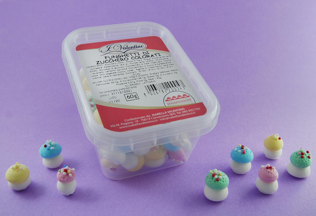 Colored Sugar Mushrooms